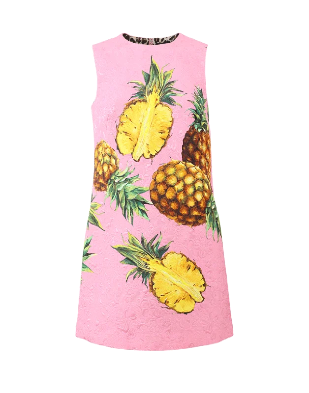 Sundress Dresses for Sunny -Brocade Pineapple Dress