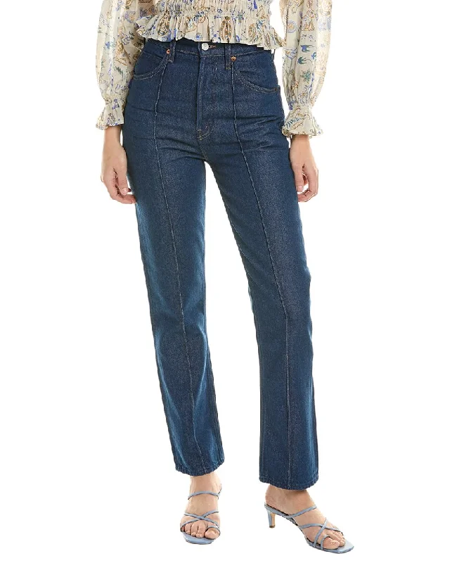 Casual tight trousers for women with comfy waistband and minimalistic style -MOTHER Denim The Pin Up Tippy Top Sweet Tooth Clean Your Plate Jean