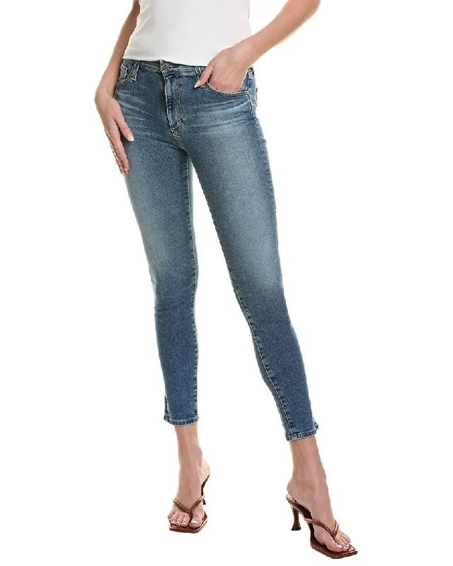 High-rise tight trousers for women with side zippers for easy styling -AG Jeans The Farrah Spiritual High-Rise Skinny Ankle Cut