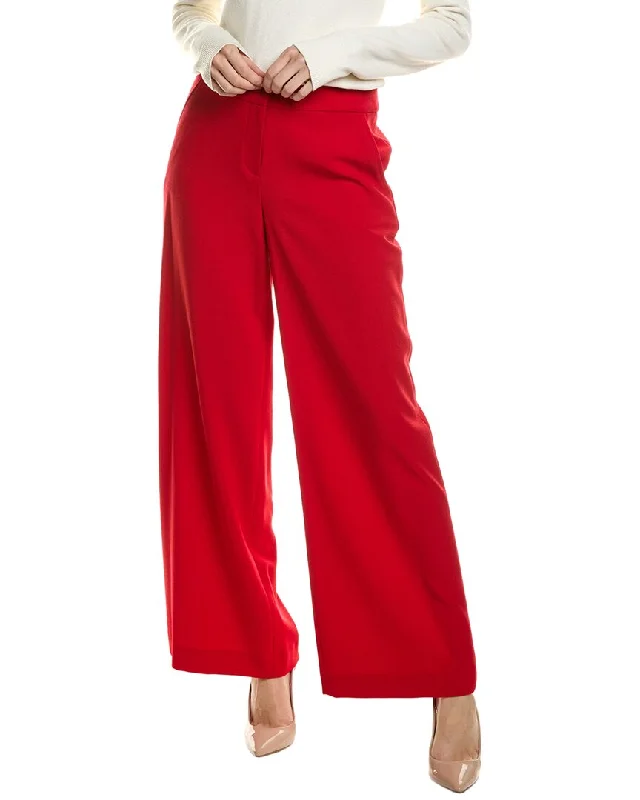 Soft wool tight trousers for women with cozy, refined fabric for cold weather -Tahari ASL Crepe Pant