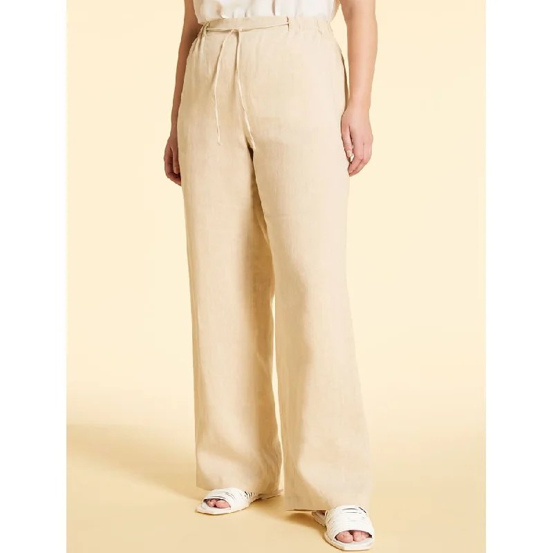 High-waisted tight trousers for women with flare leg and retro aesthetic -RECANATI