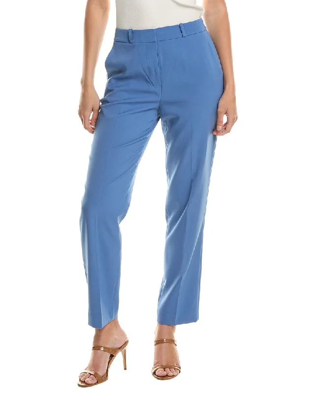 Tailored stretch tight trousers for women with comfortable waistband and flattering design -Elie Tahari Slim Straight Pant