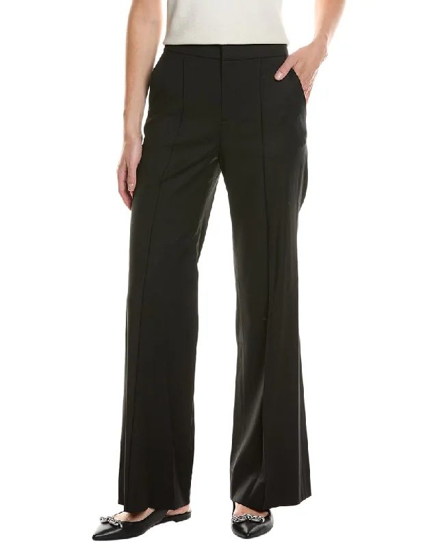 Skinny tight trousers for women with ankle-length and flattering cut -alice + olivia Dylan High-Rise Wool-Blend Wide Leg Pant