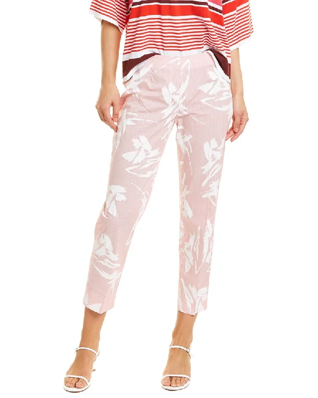 Leather tight trousers for women with edgy design and fashion-forward style -Piazza Sempione Printed Pant