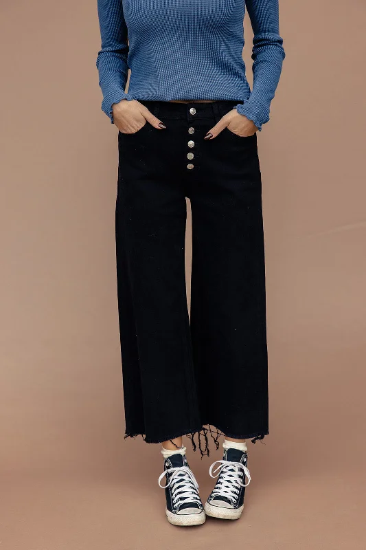 Low-waisted Dresses for Relaxed -Oscar High Rise Crop Wide Leg Pants