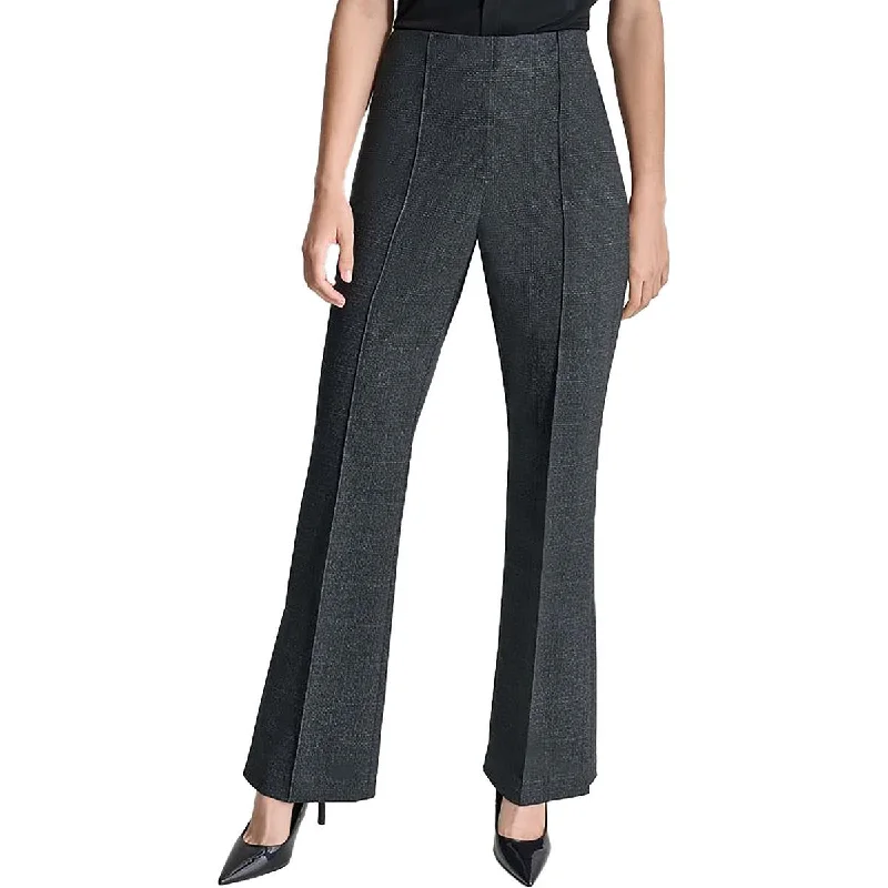 Pleated tight trousers for women with vintage-inspired design and modern twist -DKNY Womens Wide-Leg High Rise Trouser Pants