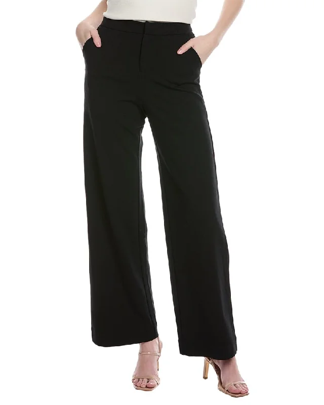 Soft wool tight trousers for women with cozy, refined fabric for cold weather -Splendid x Kate Young Straight Leg Wool-Blend Pant