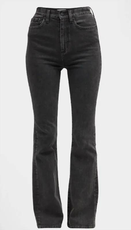 Form-fitting tight trousers for women with slimming effect and flattering cut -Dana High Rise Bootcut Jean Cascade