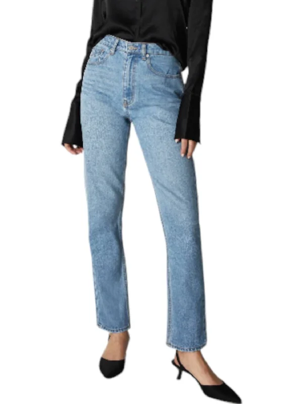 High-rise tight trousers for women with pleated front and classic look -Sloane Cigarette Jeans In Miracle Mile