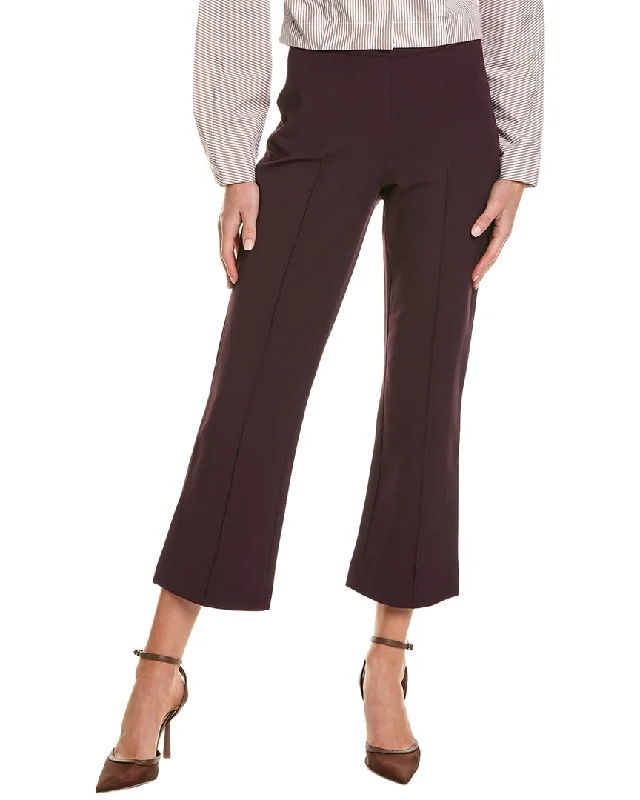 Relaxed fit tight trousers for men with stretch material for comfort and ease -Vince Mid Rise Pintuck Crop Flare Pant