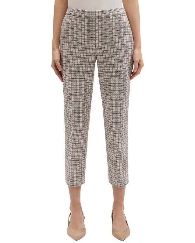 High-rise tight trousers for women with side zippers for easy styling -Theory Treeca Pull On Pant