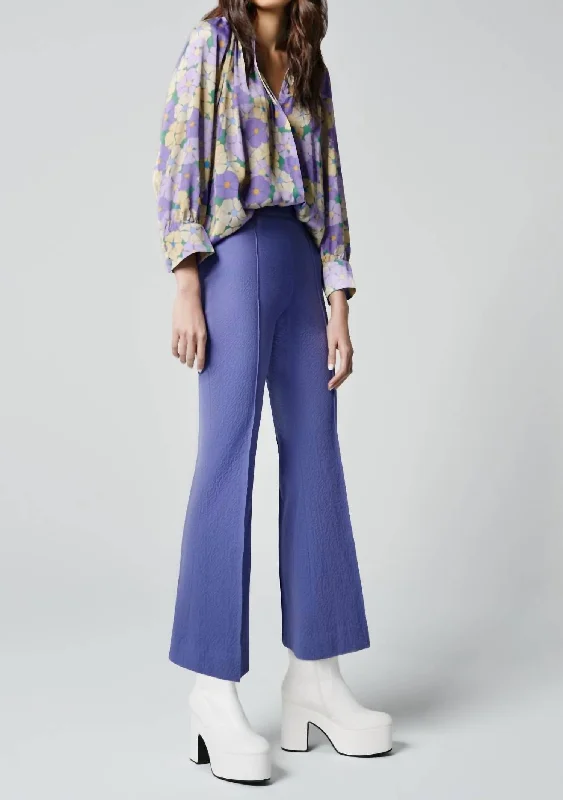 Tight fit trousers for women with ankle-length design and modern appeal -Cropped Pintuck Pant In Deep Mauve