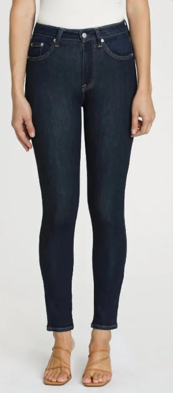 Tight trousers for women with leather accents and modern, bold design -Aline High Rise Skinny Jean In Dreamer