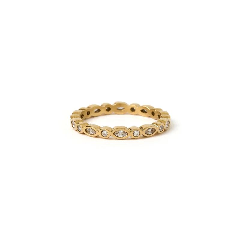 Hoop earrings with satin finishes for a smooth and elegant appearance-Aurelie Gold Ring