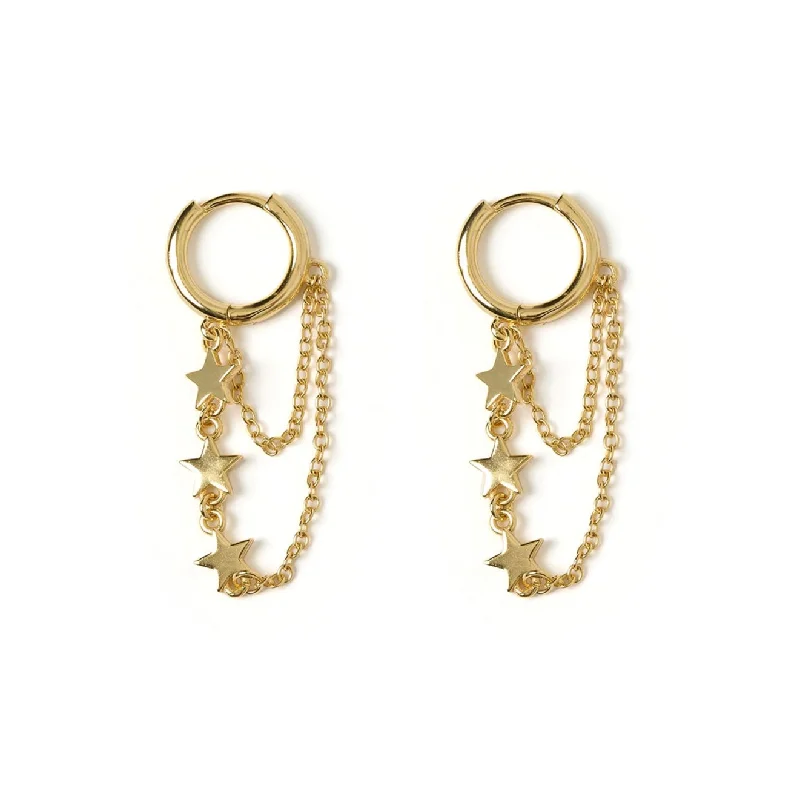 Large hoop earrings for a bold and statement-making fashion accessory-Bellini Gold Huggie Earrings