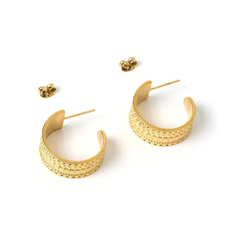 Hoop earrings with gold accents for a warm, elegant statement piece-Bodhi Gold Earrings