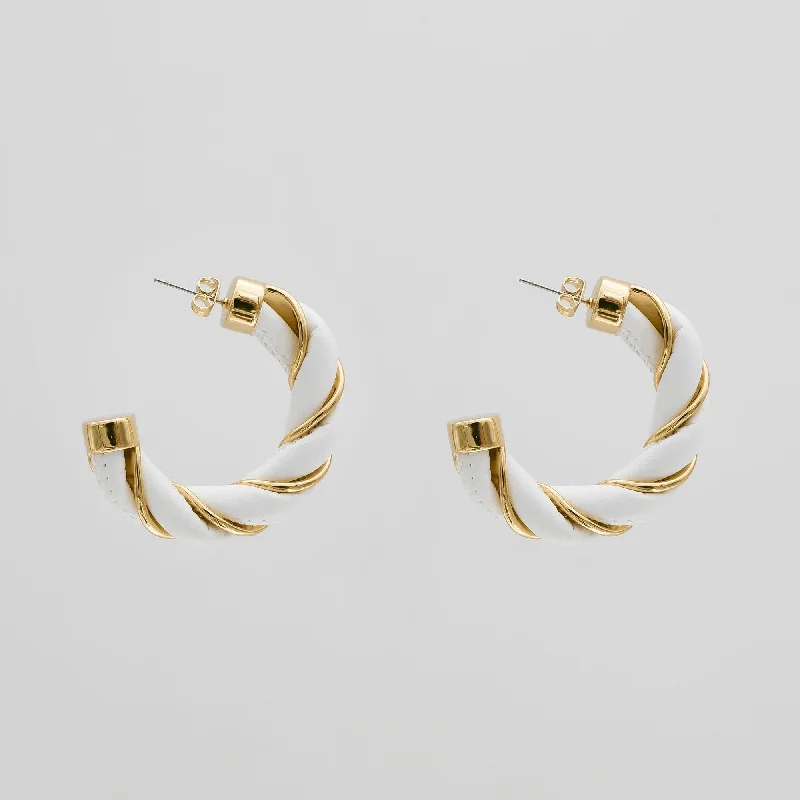 Hoop earrings with satin finishes for a smooth and elegant appearance-Chloe Leather Earrings