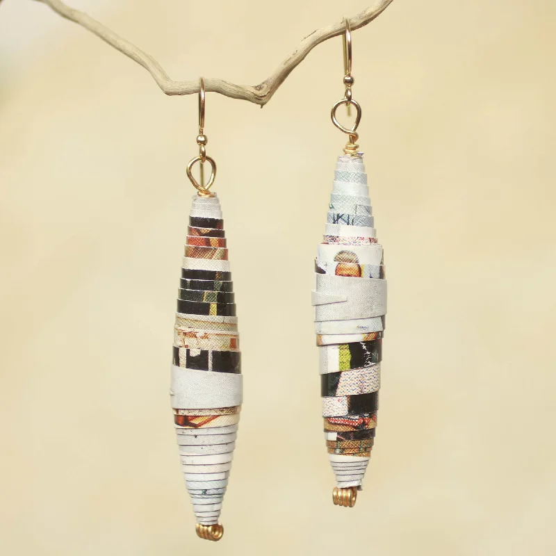 Best hoop earrings with stacked layers for a dimensional and bold look-Colored Pencil Handmade Eco-Earrings