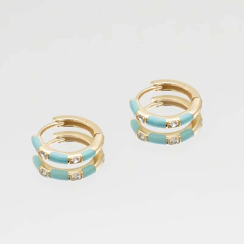 Best hoop earrings with rose gold for a romantic and warm aesthetic-Elsa Huggie Earrings