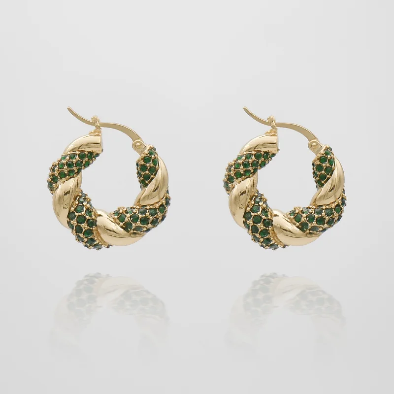 Best hoop earrings with oval shapes for a unique and elongated design-Gia Twisted Earrings