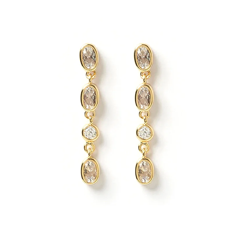 Best hoop earrings with cubic zirconia for a budget-friendly, dazzling look-Isadora Gold Earrings - Stone