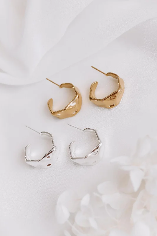 Best hoop earrings with satin ribbons for a soft, feminine appearance-Jenna - Stainless Steel Hoop Earrings