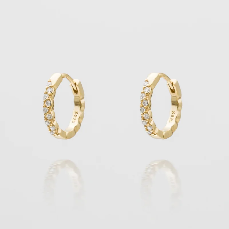 Small hoop earrings for a delicate and understated everyday wear-Kasia Huggie Earrings