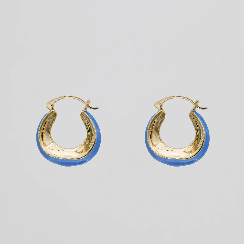 Hoop earrings with infinity loop designs for a continuous and eternal shape-Katia Earrings Blue