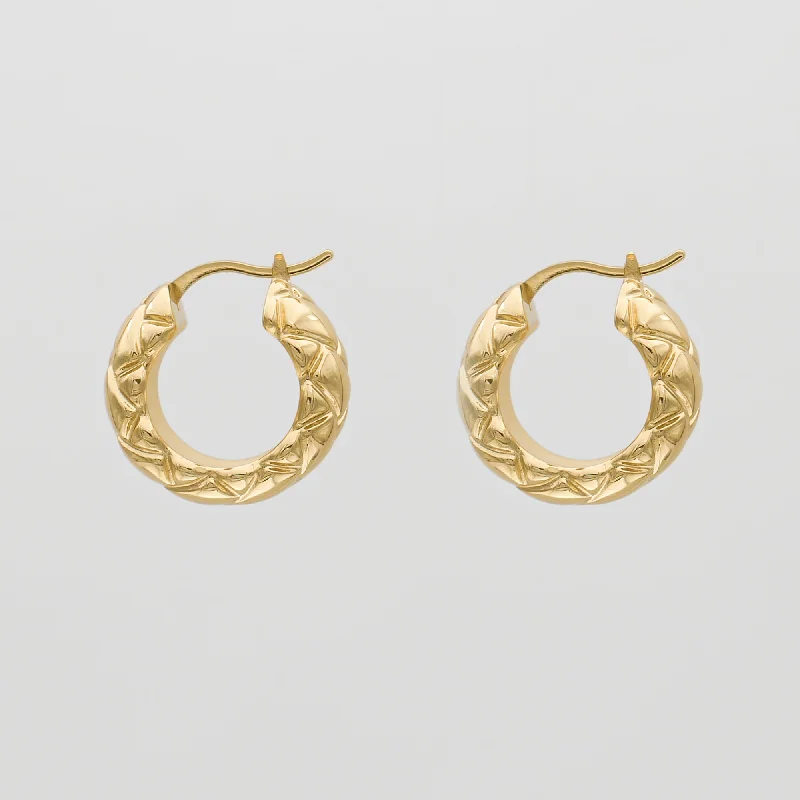 Hoop earrings with snake print designs for an edgy, wild appearance-Kyla Hoop Earrings