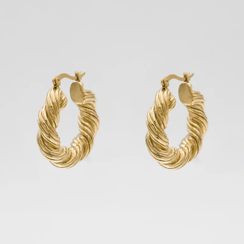 Best hoop earrings with gold for a luxurious and timeless look-Lucie Twist Earrings