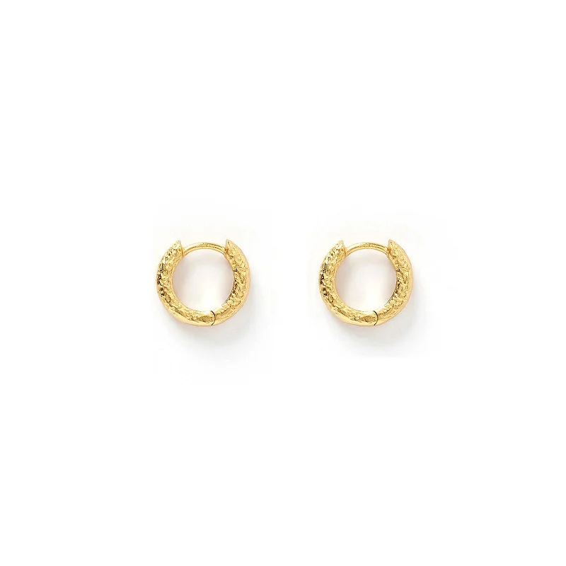 Best hoop earrings with gold-plated finishes for an affordable luxury vibe-Luka Gold Huggie Earrings