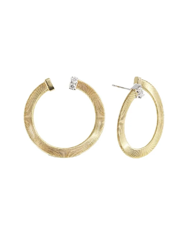 Best hoop earrings with marbled designs for a trendy and artistic effect-Marco Bicego 18K 0.12 ct. tw. Diamond Earrings