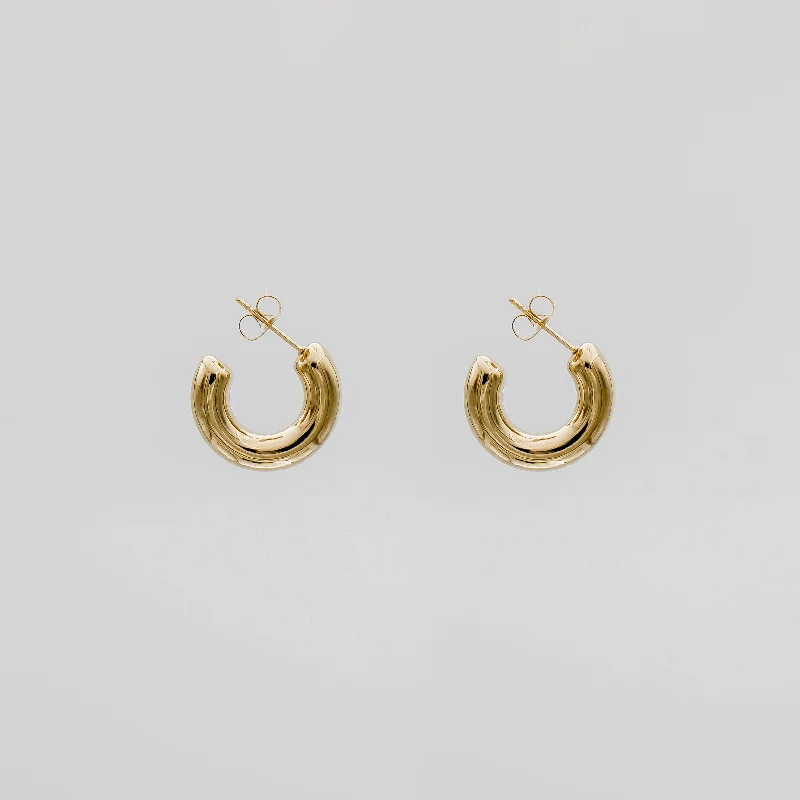 Lightweight hoop earrings for comfortable and all-day wear-Gold Mini Chunky Hoops