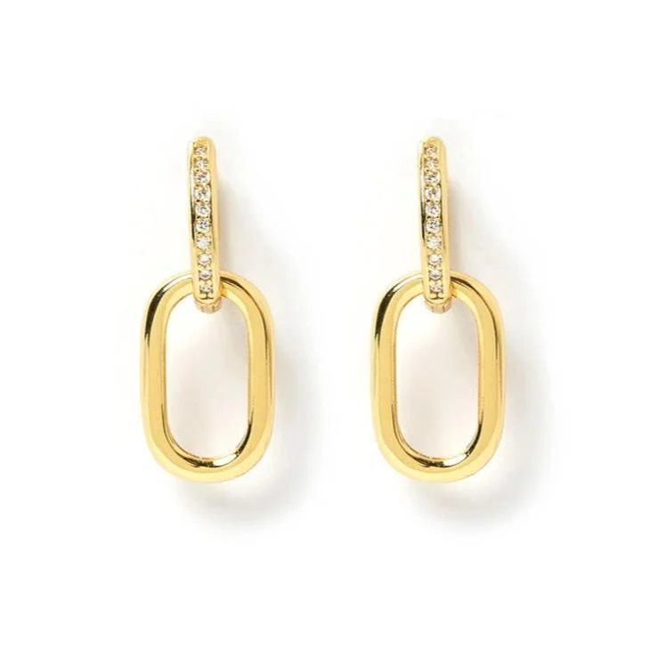 Hoop earrings with circle designs for a classic and timeless shape-Molly Gold Earrings