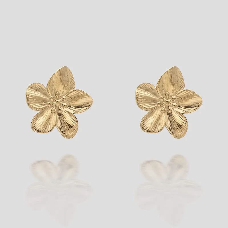 Best hoop earrings with Swarovski crystals for added sparkle and luxury-Naya Flower Earrings