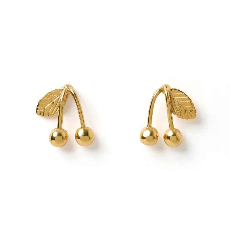 Hoop earrings with a matte finish for a sleek and sophisticated appearance-Pacha Gold Earrings