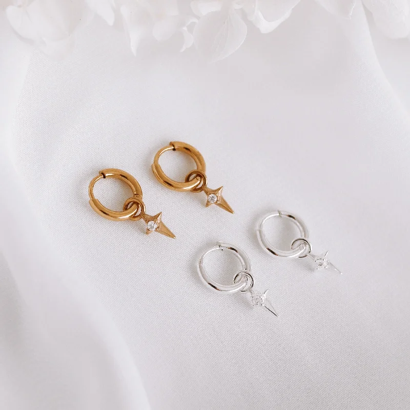 Best hoop earrings with rose gold for a romantic and warm aesthetic-Paige - Gold or Silver Plated Stainless Steel Hoops