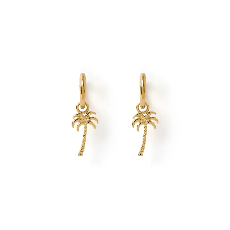 Best hoop earrings with matte finish for a sophisticated, understated design-Palm Springs Gold Earrings