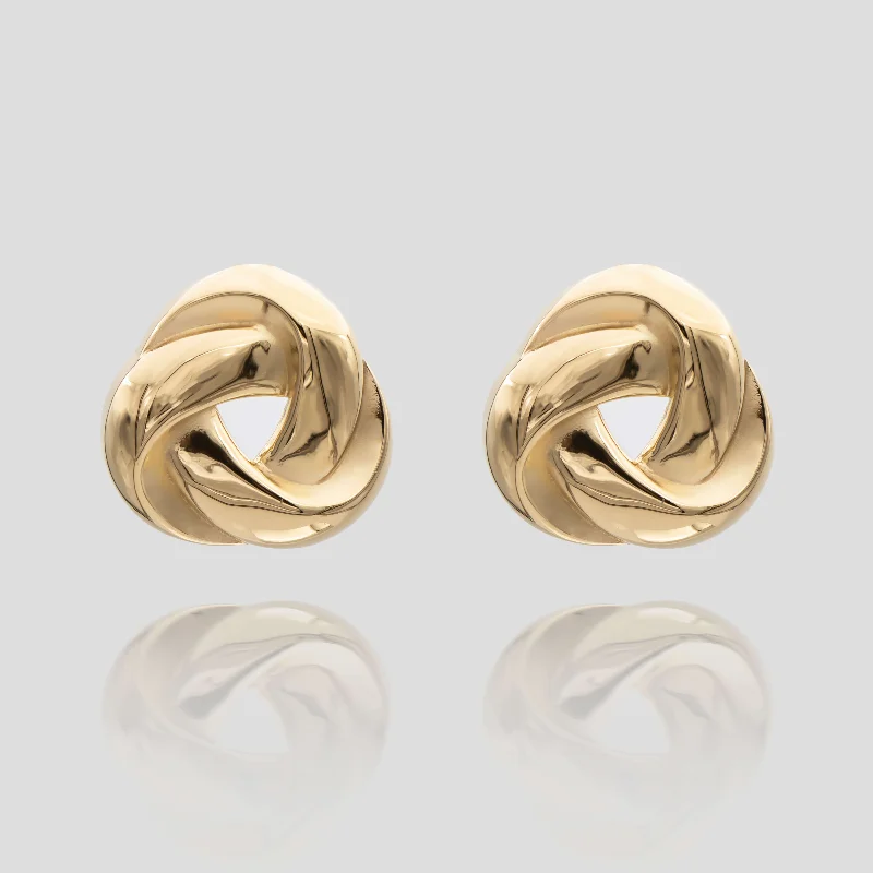 Best hoop earrings with sterling silver for an affordable and chic design-Rania Knot Earrings