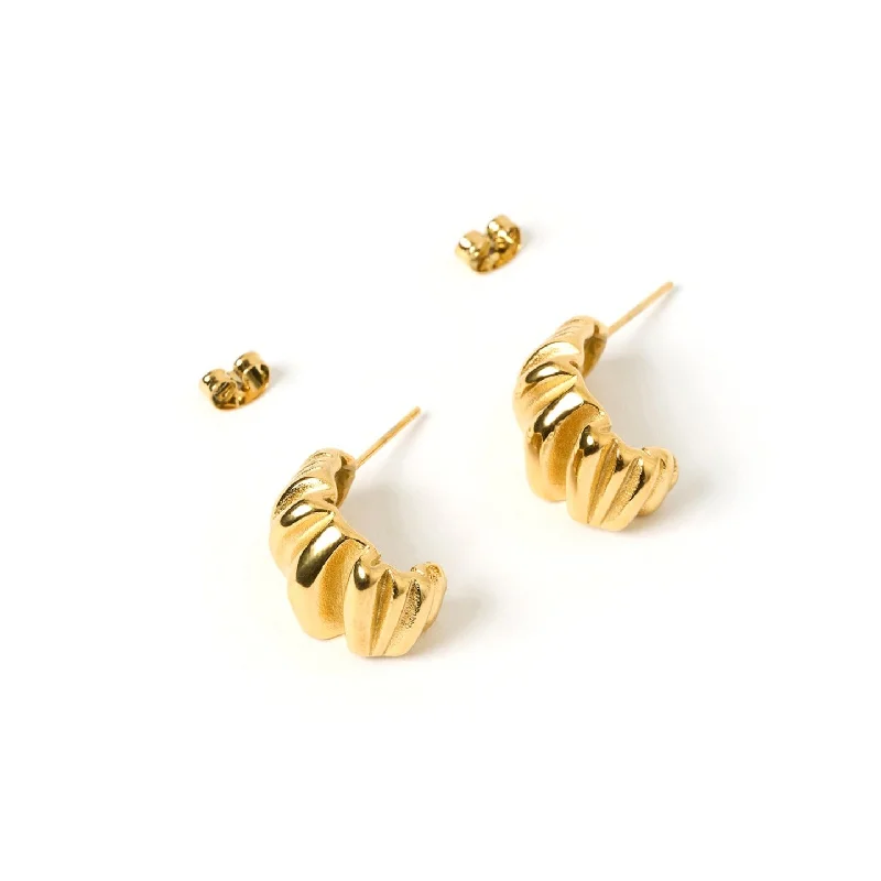 Hoop earrings with diamond-cut surfaces for added sparkle and shine-Sahara Gold Earrings