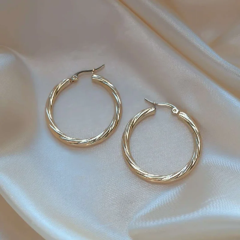 Hoop earrings with floral motifs for a feminine and nature-inspired look-Sara Gold Hoops