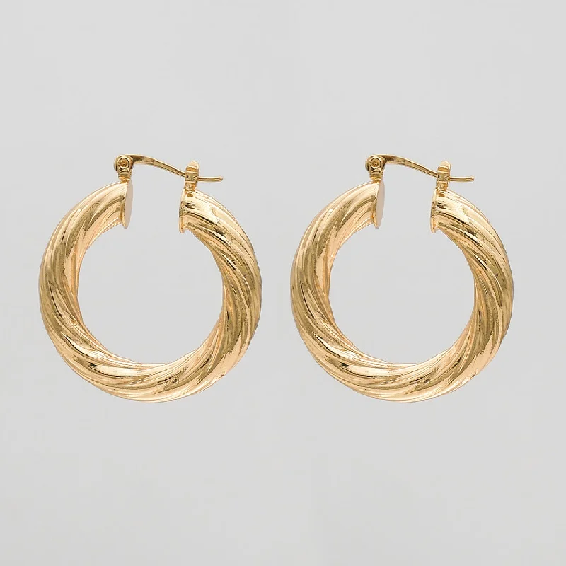 Best hoop earrings with sparkling cubic zirconia for a brilliant, budget-friendly effect-Sara Thick Hoops