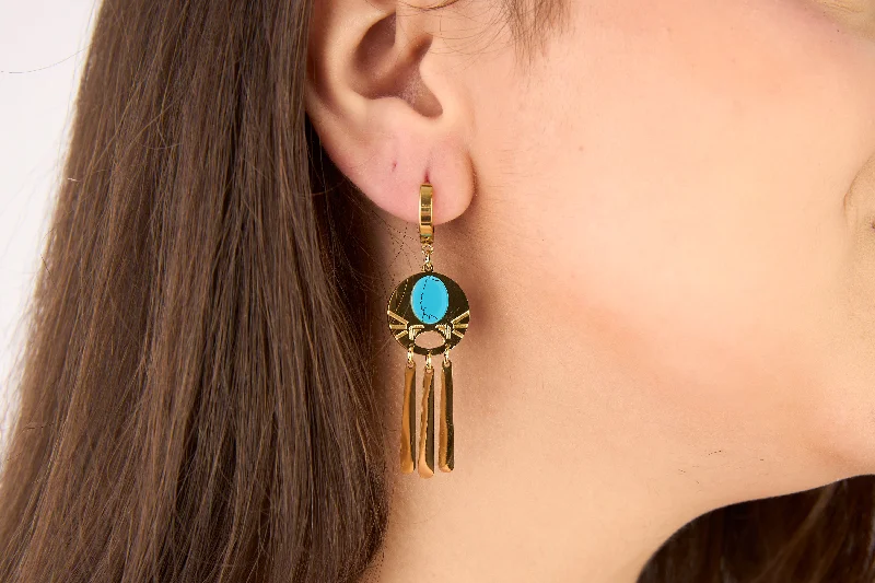 Hoop earrings with multi-tone finishes for a colorful and layered effect-Twilight Twirl