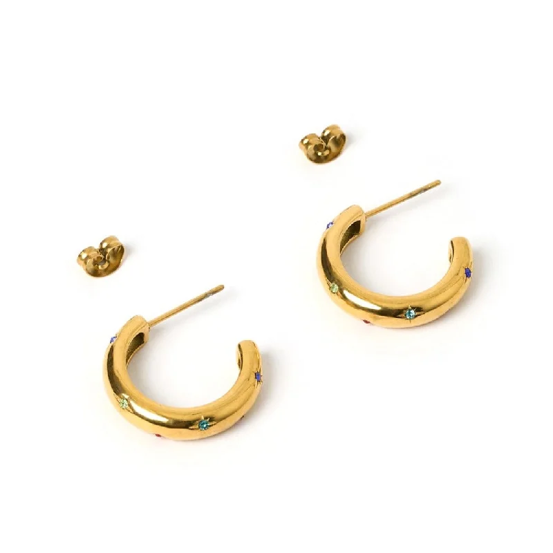 Best hoop earrings with sterling silver for an affordable and chic design-Serrano Gold Earrings