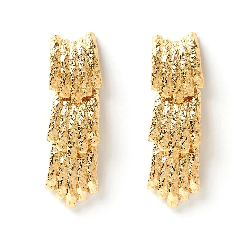 Small hoop earrings for a delicate and understated everyday wear-Tamia Gold Earrings