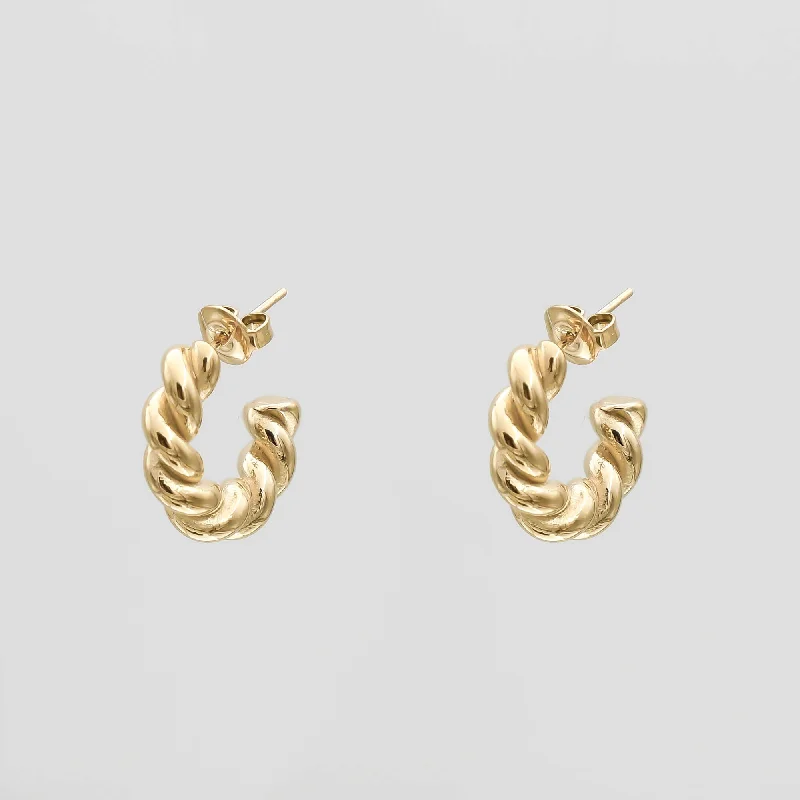 Best hoop earrings with angel wing accents for a spiritual and meaningful design-Tamia Twisted Earrings