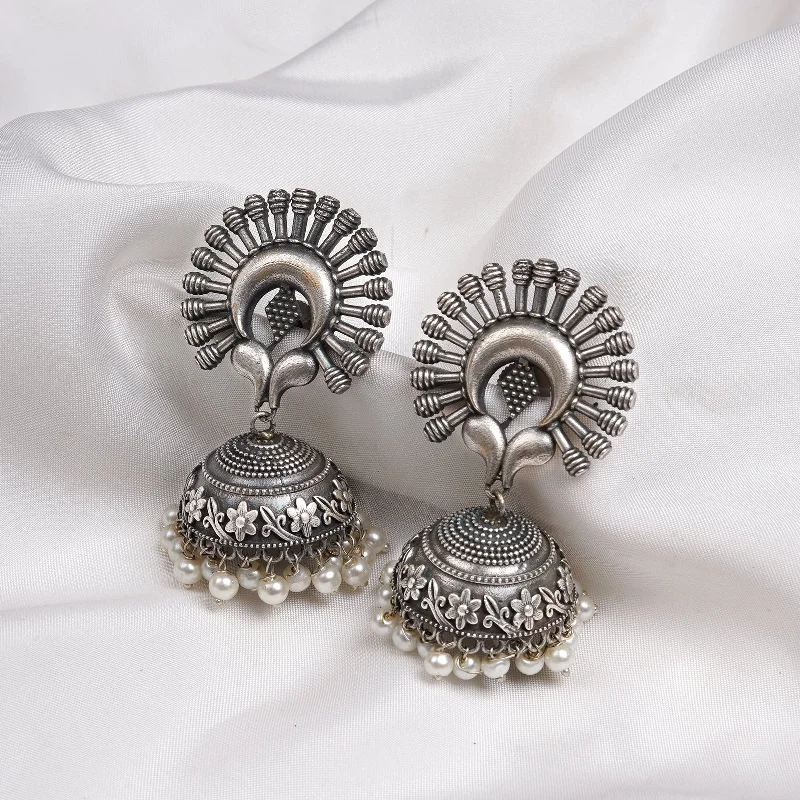 Teejh Jhalsa Silver oxidised earring