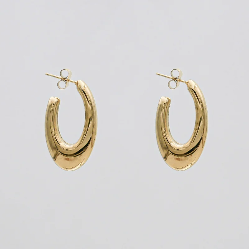 Hoop earrings with enamel stripes for a colorful and eye-catching design-Thea Hoop Earrings