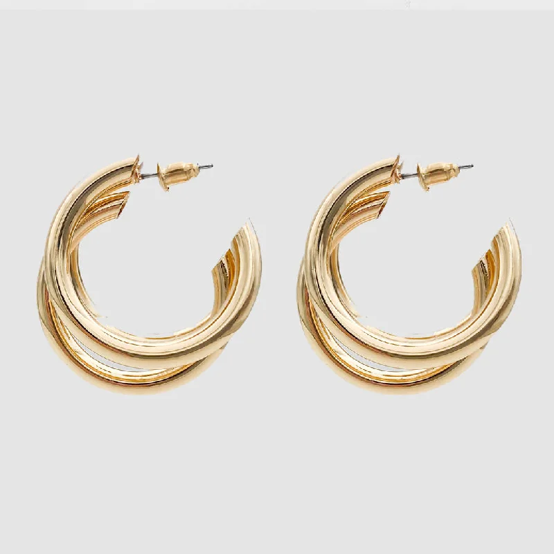 Hoop earrings with infinity loop designs for a continuous and eternal shape-Talia Triple Hoops