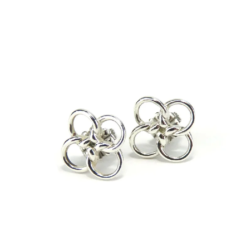 Best hoop earrings with sterling silver for an affordable and chic design-Tiffany & Co Silver Clover Earrings